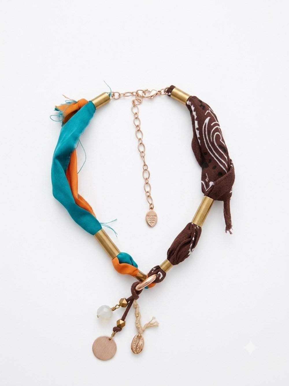 Free People x Ariana Ost Alpha Choker Mixed Media Boho Necklace - Picture 2 of 2